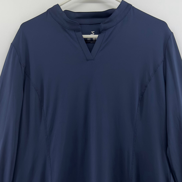 NWT JACK SMITH Blue TENNIS SPORTS Athletic Dress GOLF Long Sleeve WOMENS 2XL 2X - Picture 4 of 9